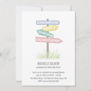 Street Sign Gradution Party Invitation