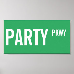 Street Sign Party Parkway Birthday Decoration Sign