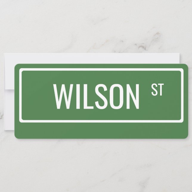 Street Sign with Custom Name Invitation (Front)