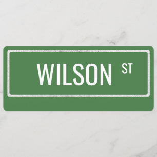 Street Sign with Custom Name Invitation