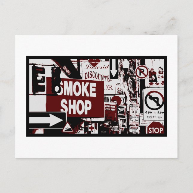 Street Signs in SF Postcard (Front)