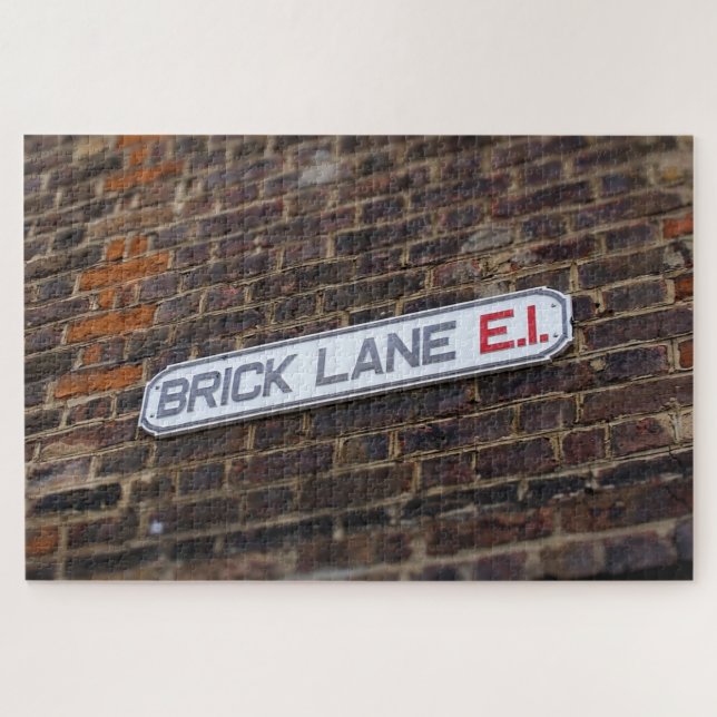 Street Signs of London Brick Lane - 20x30 -1014 pc Jigsaw Puzzle (Horizontal)