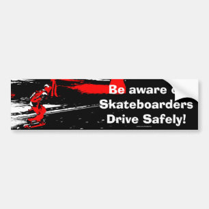 Street Skater  -  Skateboarder Bumper Sticker