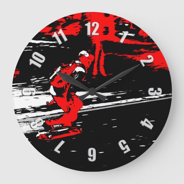 Street Skater - Skateboarder Large Clock (Front)