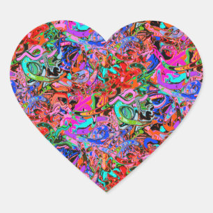 Street style graffiti  heart sticker
