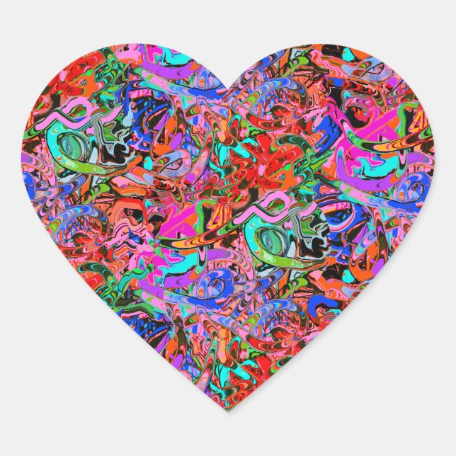 Street style graffiti  heart sticker (Front)