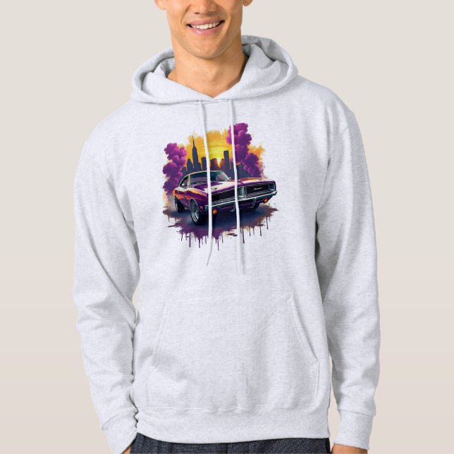 Street Style Muscle Car  Hoodie (Front)