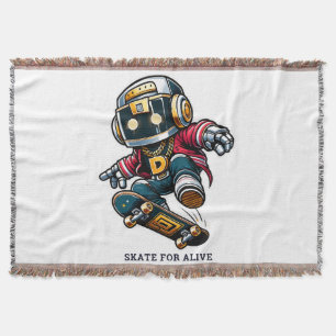 Street Style Skate Series Throw Blanket