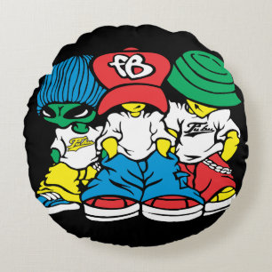 Street Style Squad” Round Cushion