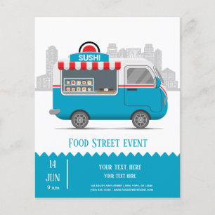Street truck food sushi flyer