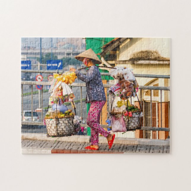 Street vendor, Ho Chi Minh City, Vietnam Jigsaw Puzzle (Horizontal)