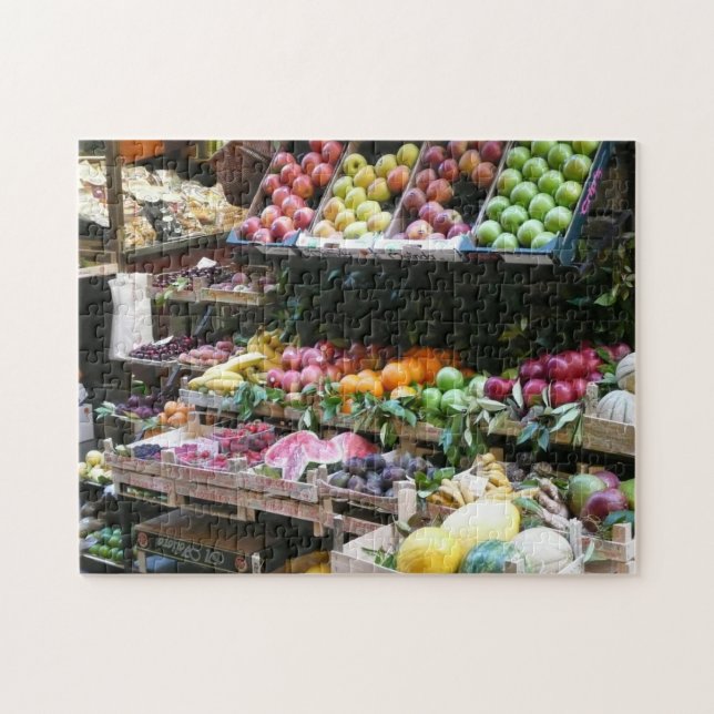 Street Vendor, Italian Fruit Market Jigsaw Puzzle (Horizontal)