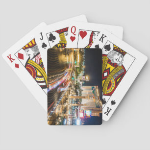Street View of Las Vegas Nevada in the Evening Playing Cards