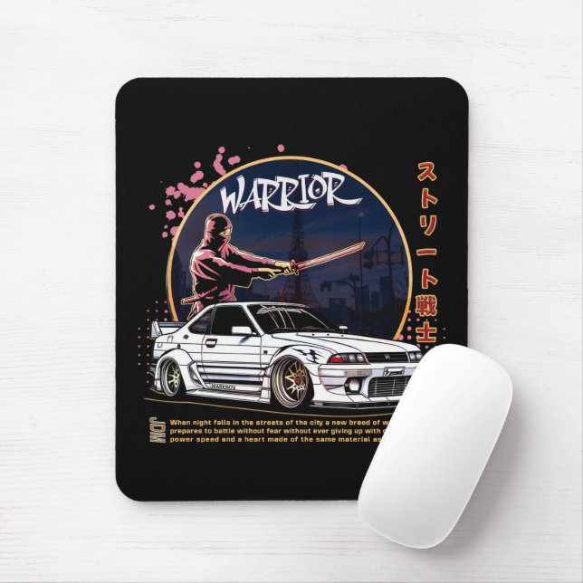 Street Warrior Samurai - Skyline Driver Mouse Mat (With Mouse)