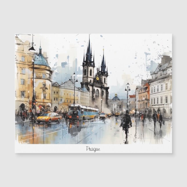 Street watercolor Prague  (Front)