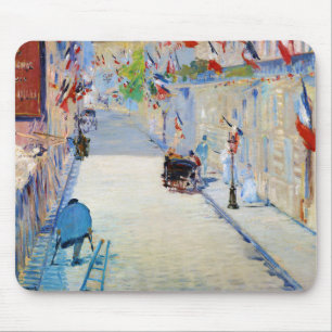 Street with French Flags, Manet Mouse Mat