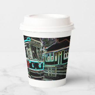 Streetcar at Railway stn Paper cup