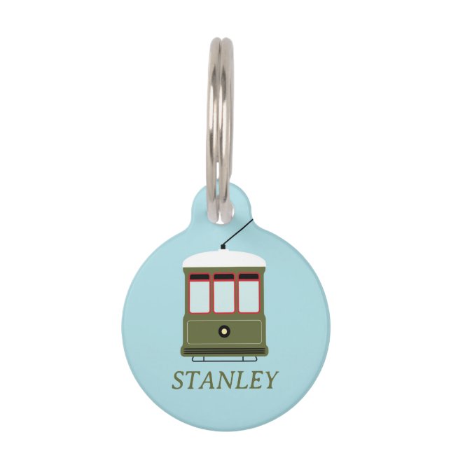 STREETCAR (BLUE) PET TAG (Front)