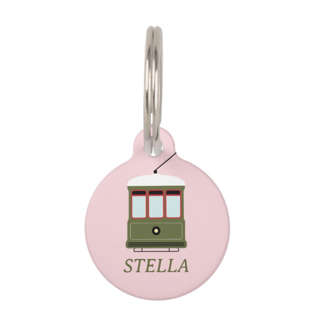 STREETCAR (PINK) PET TAG (Front)