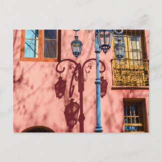 Streetlight and Pink Wall Postcard