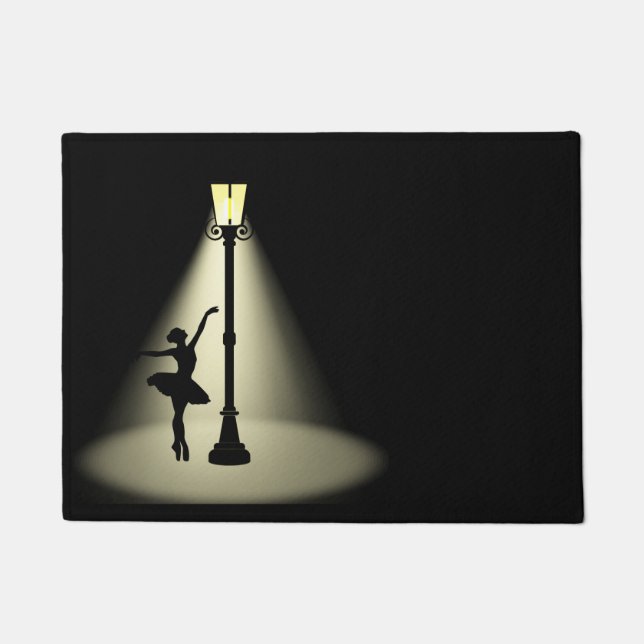 Streetlight Dancer Ballerina Door Mat (Front)
