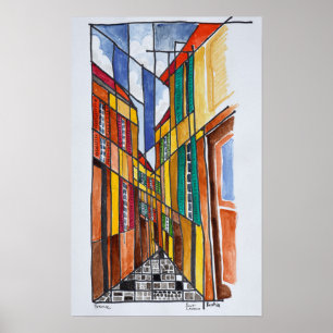 Streets of Bastia   Corsica, France Poster