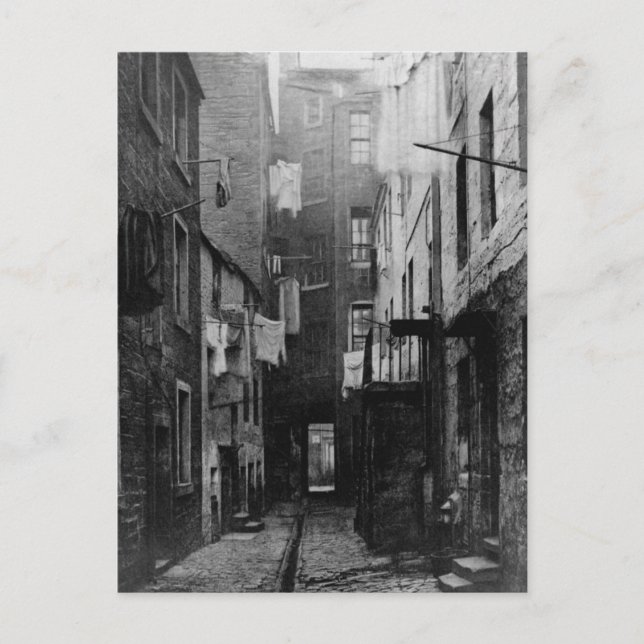 Streets of Glasgow Scotland 1868 Postcard (Front)