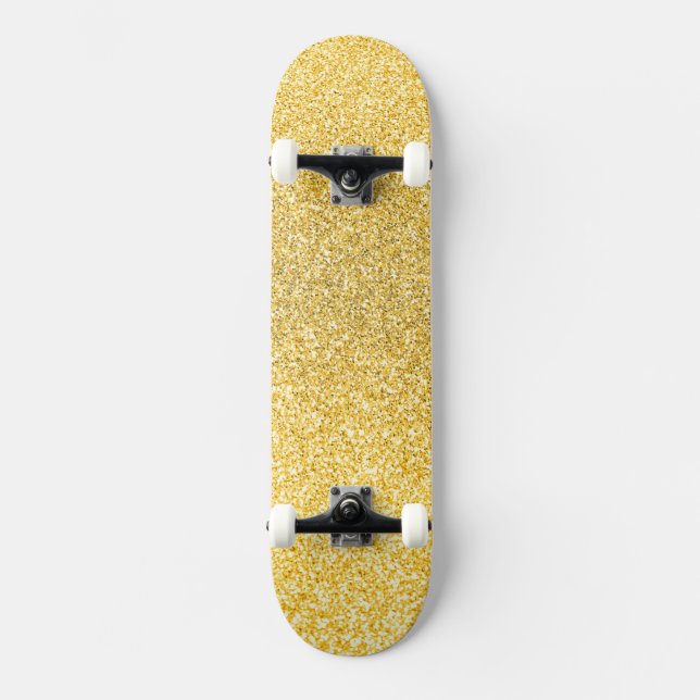 Streets of gold, gold glitter skateboard (Front)