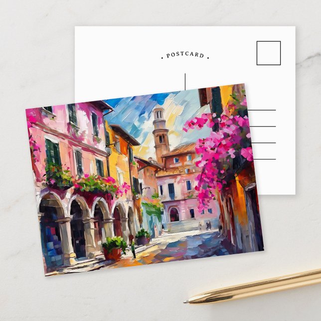 Streets of Italy Modern Abstract Art Postcard (Creator Uploaded)