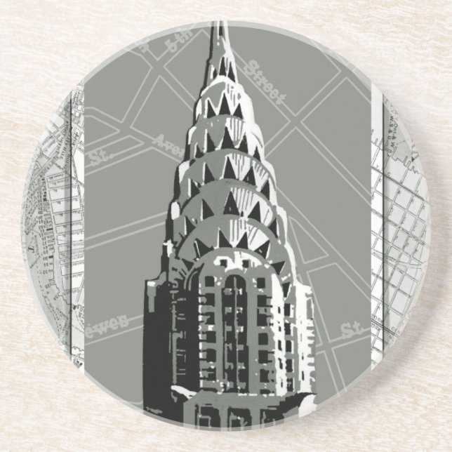 Streets of New York with Empire State Building Coaster (Front)
