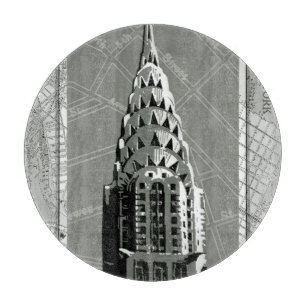 Streets of New York with Empire State Building Cutting Board