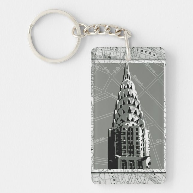 Streets of New York with Empire State Building Key Ring (Front)