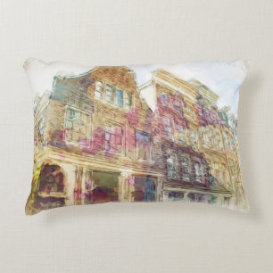 Streets of Old Amsterdam Decorative Cushion