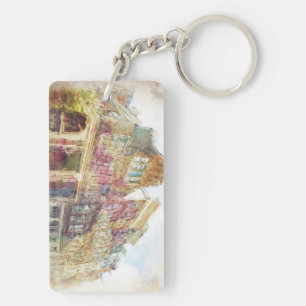 Streets of Old Amsterdam Key Ring
