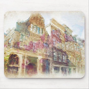 Streets of Old Amsterdam Mouse Mat