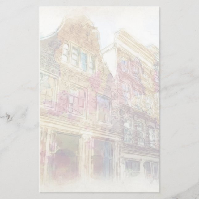 Streets of Old Amsterdam Stationery (Front)