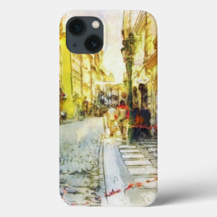 Streets of Old Prague watercolor iPhone 13 Case
