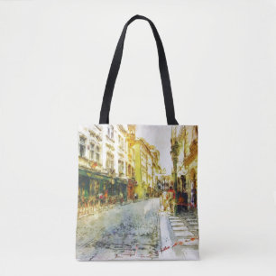 Streets of Old Prague watercolor Tote Bag