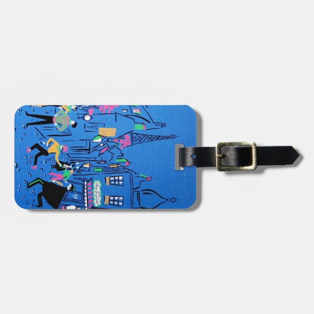 Streets of Paris Luggage Tag - Customise it! (Front Horizontal)