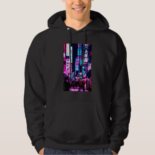 Streets of Tokyo Japan Night Scene With Lights - V Hoodie