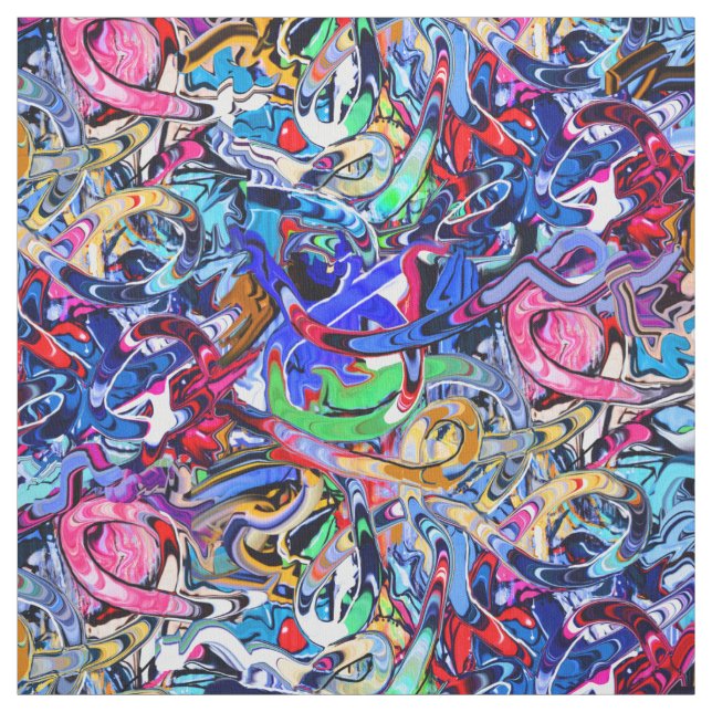 Streetstyle graffiti print  fabric (Swatch)