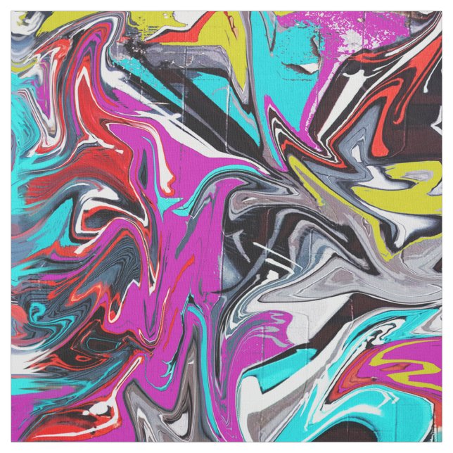 Streetstyle graffiti print fabric (Swatch)