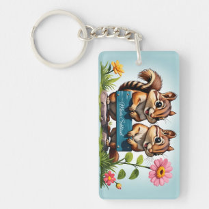 Streifenhörnchen schicken Grüße Key Ring