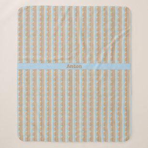 Streifenmuster blau braun grau sherpa blanket