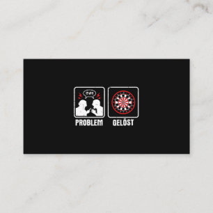 Streit Darts Problem Solved Dart Player Woman Man Business Card