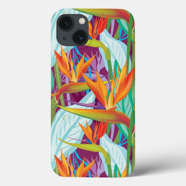 Strelitzia Pattern Case-Mate iPhone Case (Back)