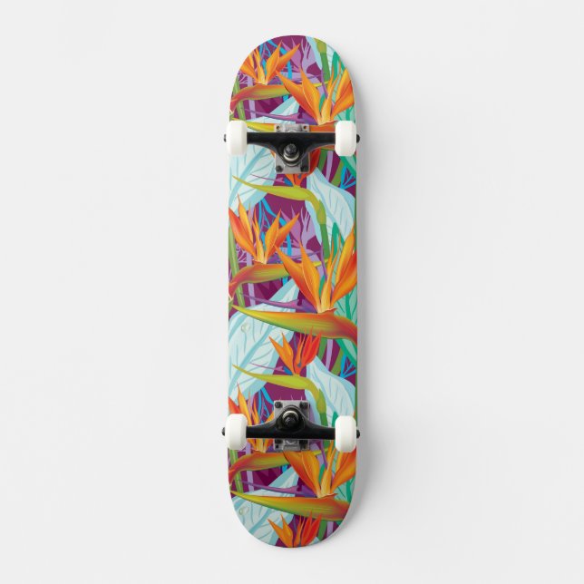 Strelitzia Pattern Skateboard (Front)