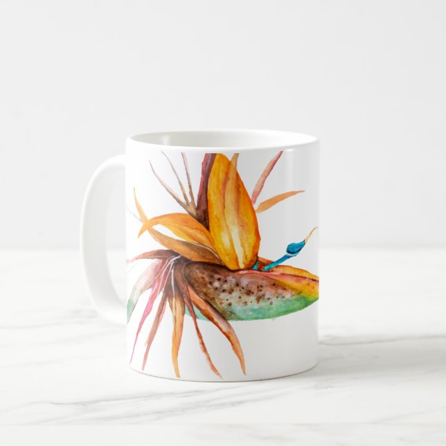 Strelitzia watercolour Mug (Front Left)