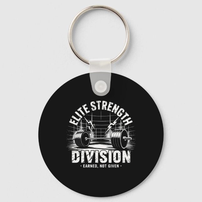Strenght Division Deadlift Club Gym Weightlifting  Key Ring (Front)