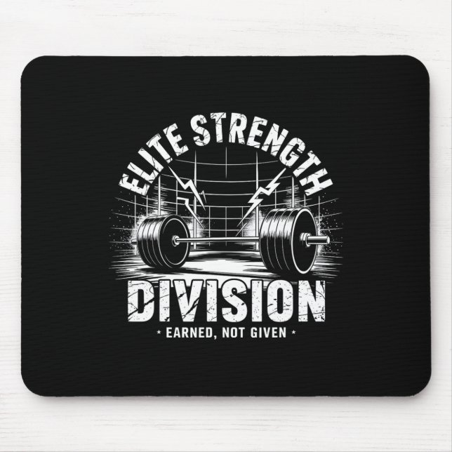 Strenght Division Deadlift Club Gym Weightlifting  Mouse Mat (Front)